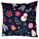 Cuscino tessuto con decorazioni blu 43x43x12 cm