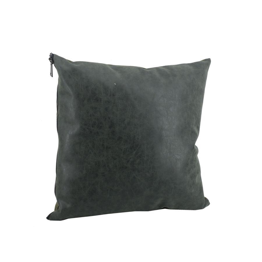 Cuscino Quadrato in Ecopelle Verde 40x40 cm