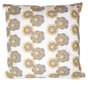 Cuscino Fiori Grigio Giallo Quadro 45x45 cm