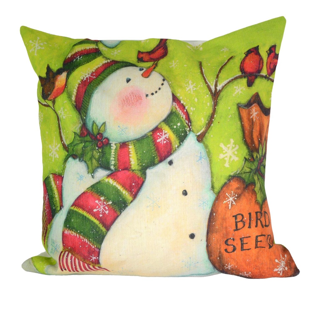 Cuscino in tessuto pupazzo di neve cm43x43