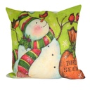 Cuscino in tessuto pupazzo di neve cm43x43