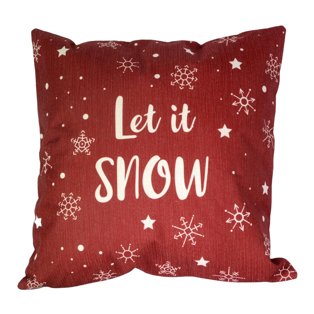 Cuscino in tessuto rosso 43x43 cm