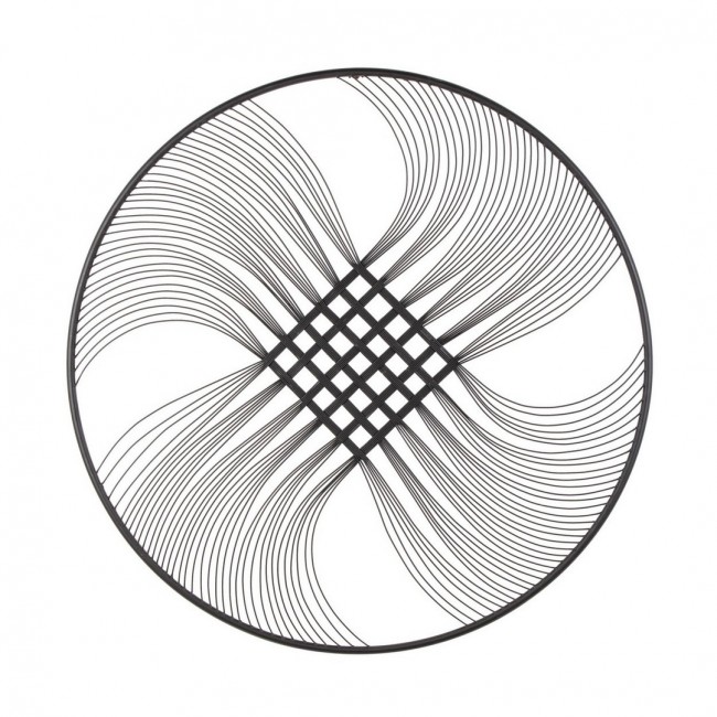 Decorazione Parete Zaira Nero D90 - Design Elegante e Moderno - Alta Qualità - Dimensioni: 90x1,8 cm