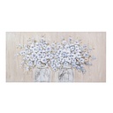 Dipinto olio su tela floreale Village cm 120 x 2,8 x 60