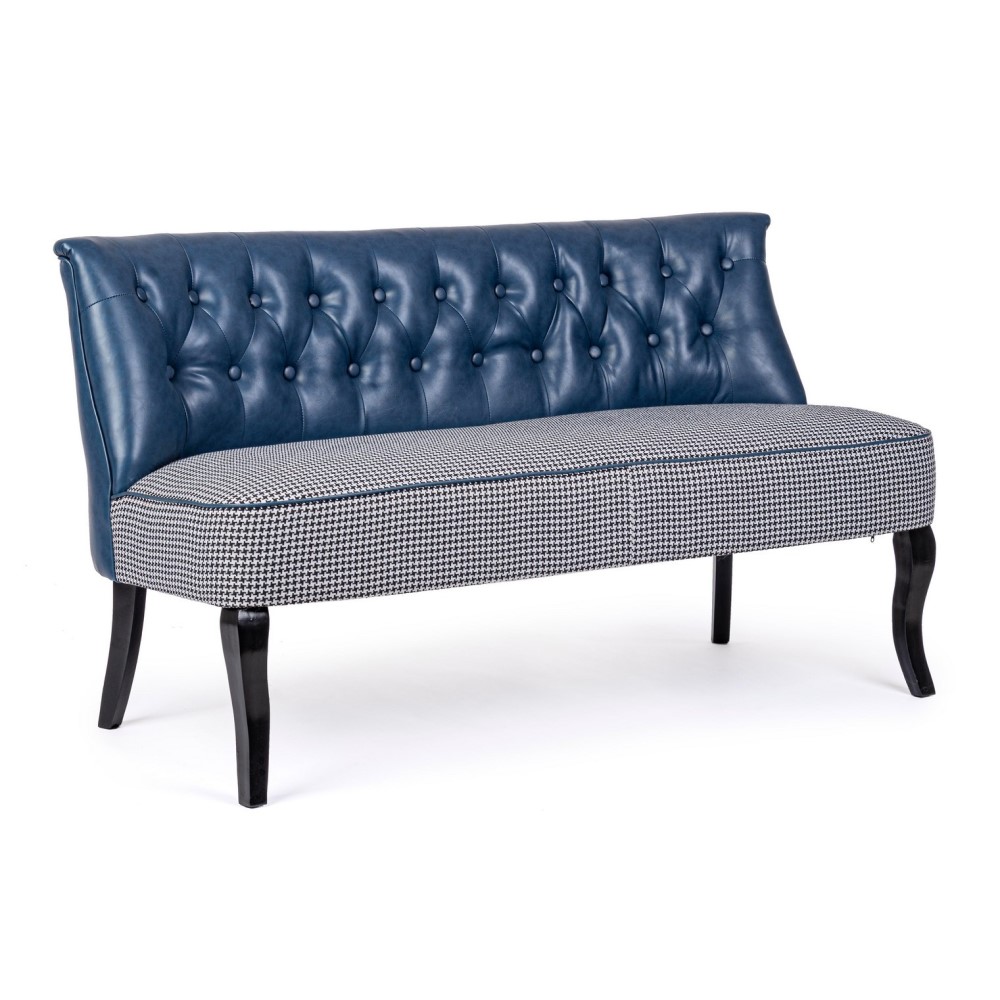 Divano 2 posti blu - Dimensioni: 136x66x76 cm
