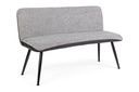 Divano 2 posti tessuto grigio Louis 142 x 47 x 88h