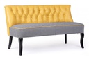 Divano 2 Posti Batilda Ocra - Dimensioni: 136x66x76 cm