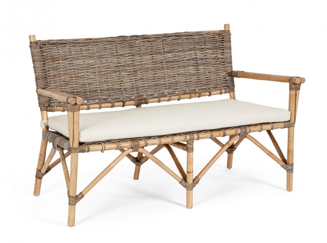 Divano 2P C-C Tarifa in Rattan Intrecciato