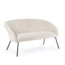 Divano in velluto bianco Aiko Velvet 142 x 80 x 75 cm