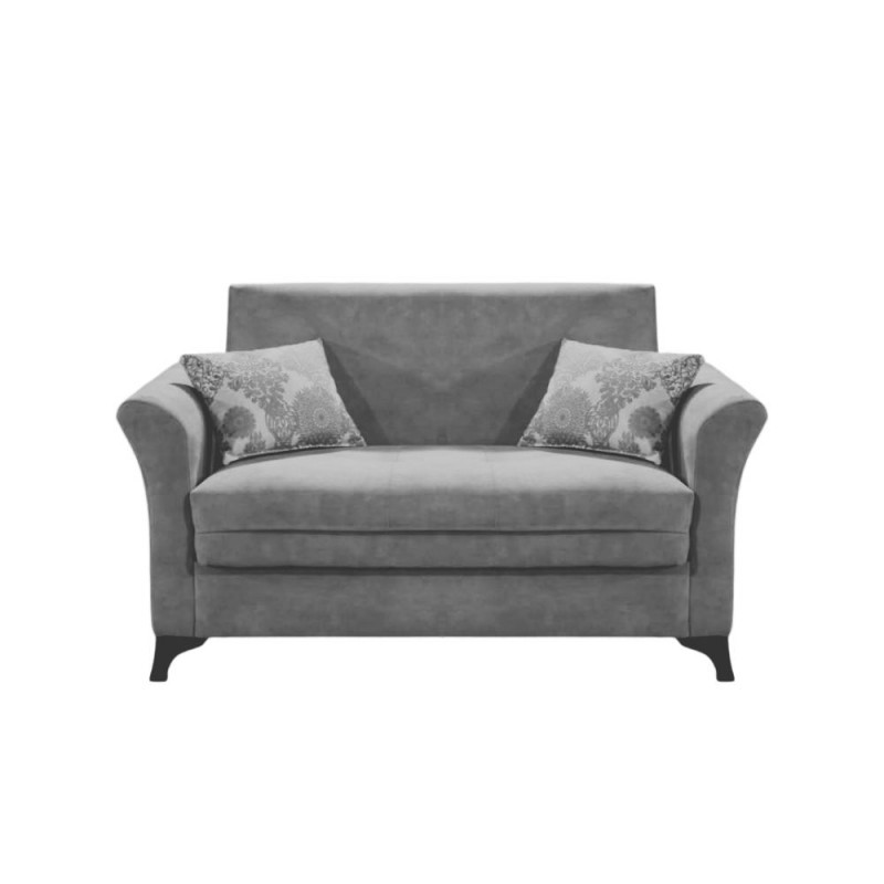 Divano due posti in tessuto con contenitore Grigio  BUKET 160x86x h85 cm