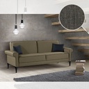 Divano letto Silvera 2 posti tessuto grigio