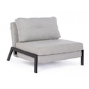 Divano letto salvaspazio un posto in tessuto Beige 95x96x h79 cm