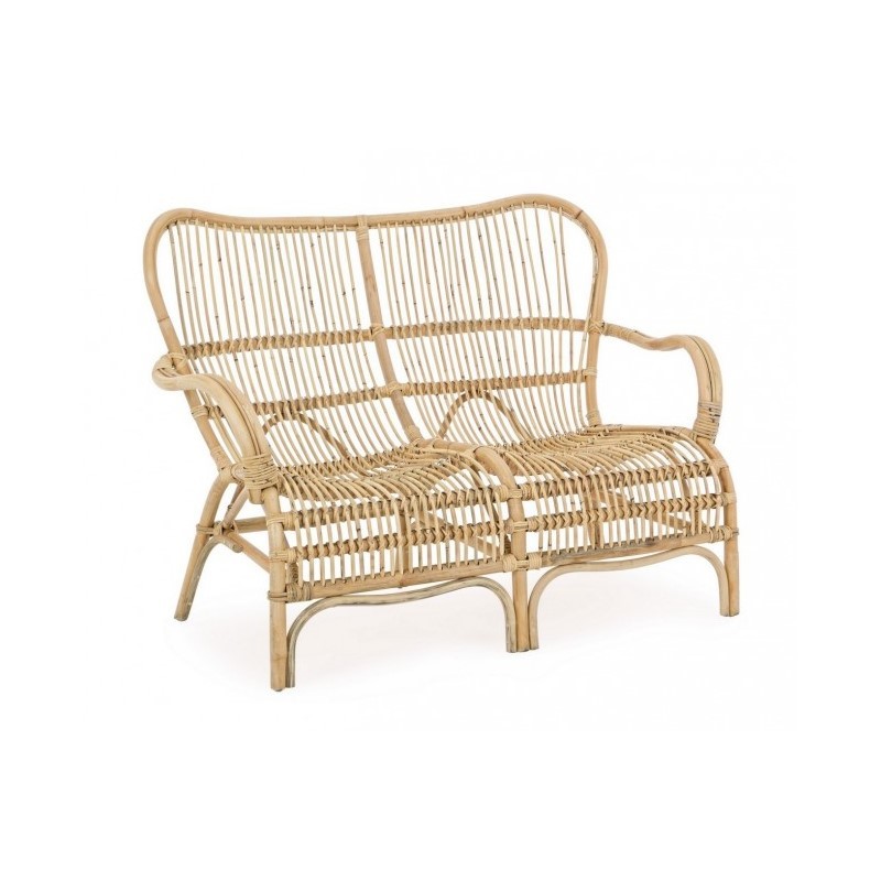 Divano per esterno in rattan due posti 119x83x87 cm