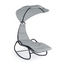 Dondolo Chaise Longue da Esterno Antracite - Dimensioni: 80x160x195 cm