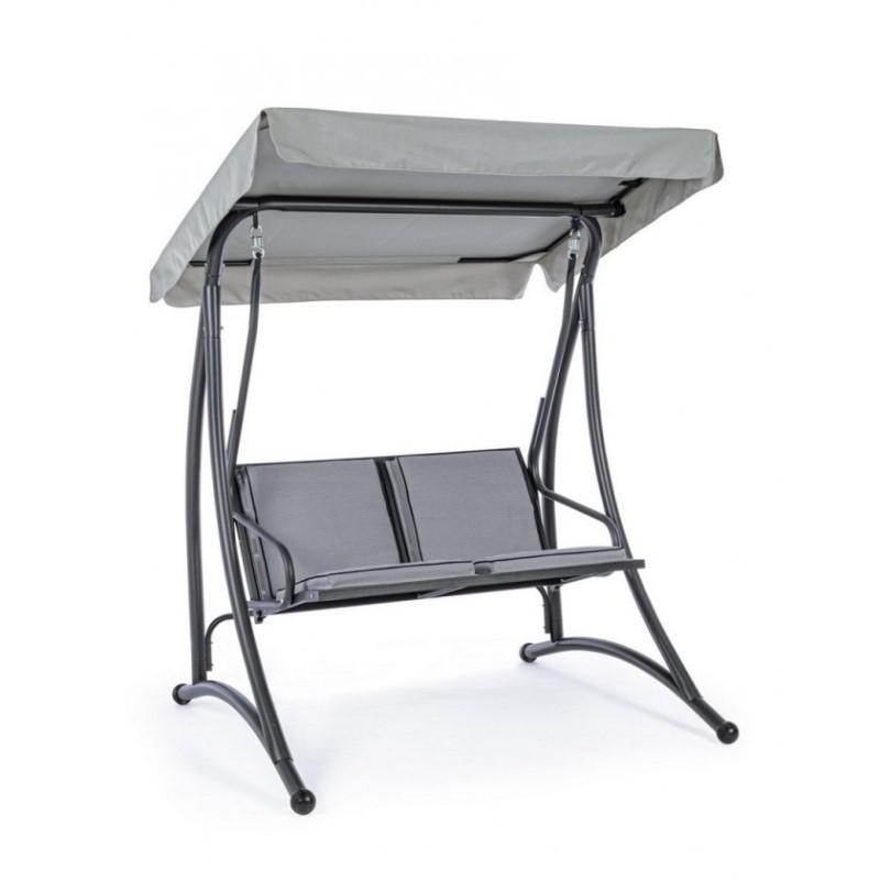 Dondolo in acciaio due posti Antracite 145x120x185 cm