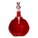 Svuotatasche in resina rossa, dimensioni 20x15x32 cm