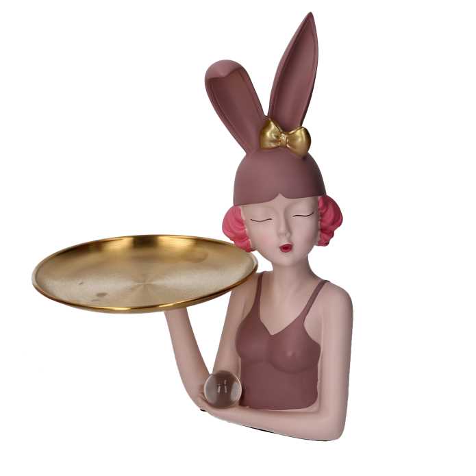 Vassoio svuotatasche viola in resina - 17x20x31 cm