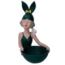 Svuotatasche verde in resina per donna, dimensioni 17x19x32 cm