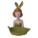 Svuotatasche verde in resina, dimensioni 24x26x32 cm