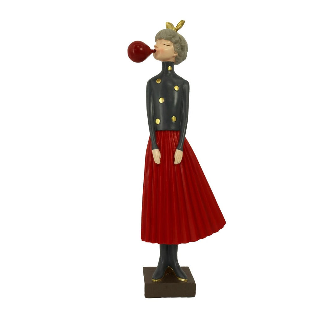 Statuetta in resina tortora, dimensioni 16,5x10,5x44 cm