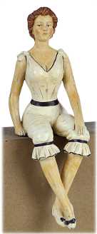 Statua Donna Seduta - 29 x 9 x 30 cm