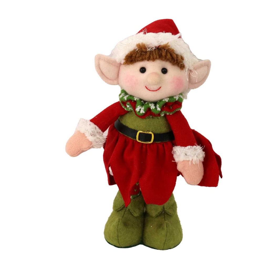 Elfo in tessuto rosso cm28x7h30