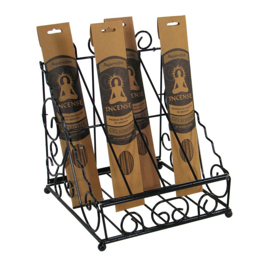 Espositore incenso in ferro per 8 posti cmø24h27x24