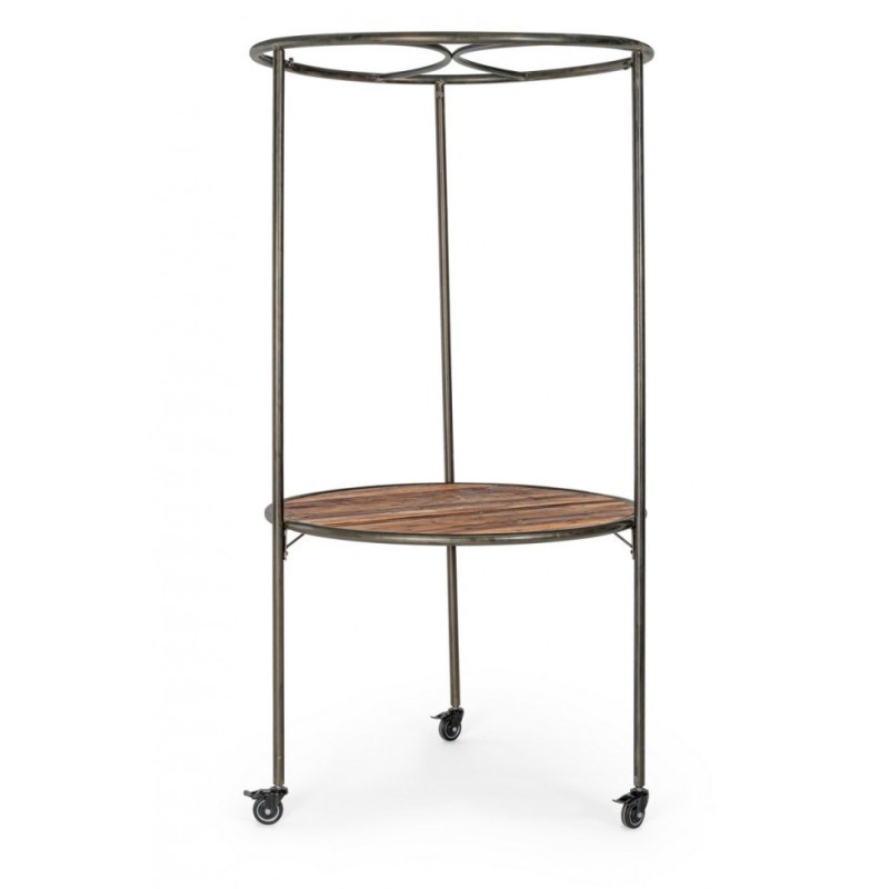 Espositore industriale con tetto e ruote 103x199h cm