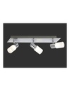 Faretto a 3 Spot Led Cromo e Vetro Bianco L50 cm