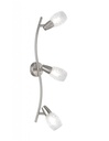 Faretto Nichel 3 Spot Led Vetro Satinato L56 cm