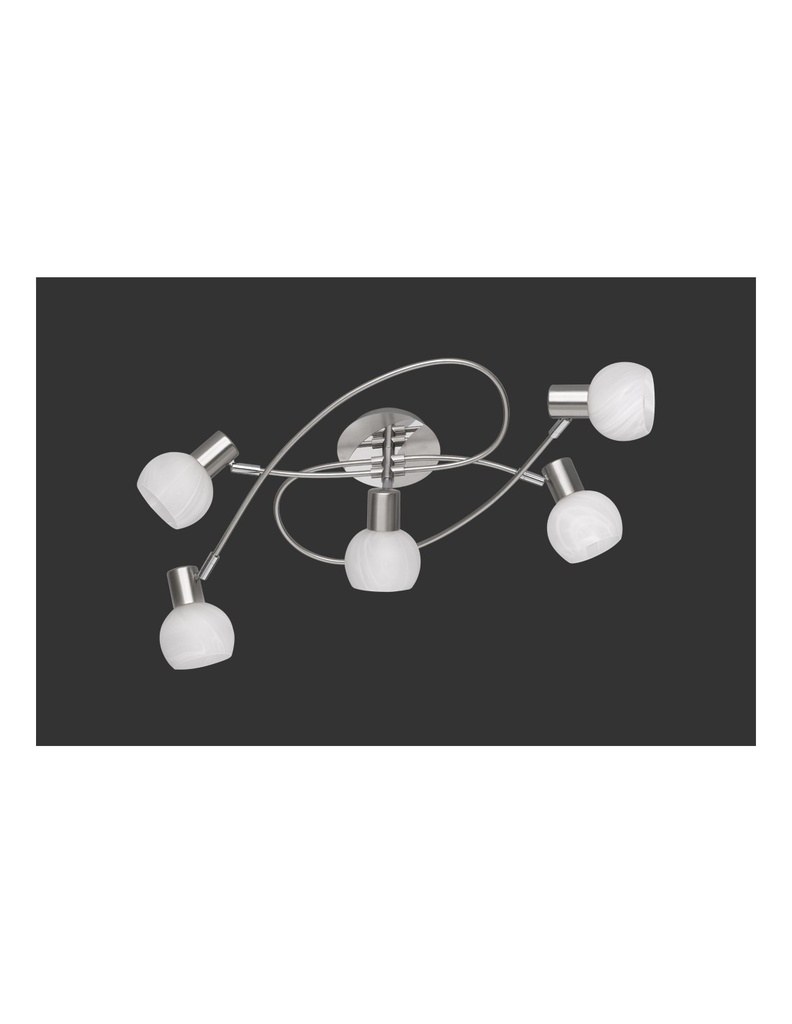 Faretto da Soffitto Girandola 5 Led Antibes Nichel Opaco