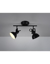 Faretto Gina Nero Opaco 2 Spot L36 cm Trio Lighting