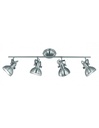 Faretto Orientabile Nichel Opaco 4 Spot L79 cm