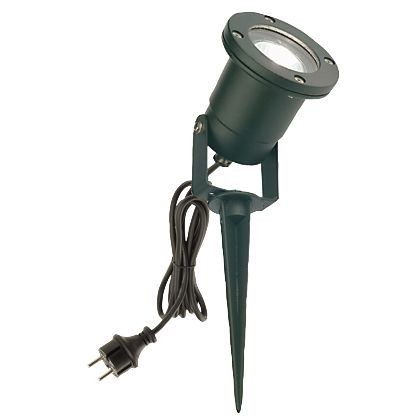 Faretto Gu10 C/Picchetto  linea spot  nero