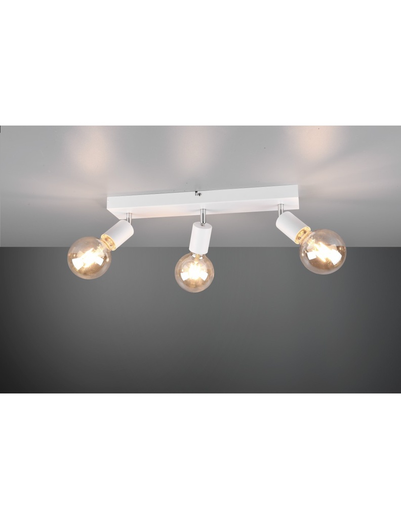 Faretto Spot 3xE27 Vannes Bianco L44 cm Trio Lighting
