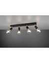 Faretto Spot 4xE27 Vannes Nero L60 cm Trio Lighting