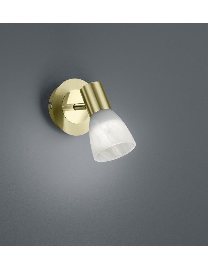 Faretto Spot Orientabile Ottone con Vetro Alabastro Levisto Trio Lighting