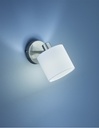Faretto Spot Tommy 1xE14 Nichel E Tessuto Bianco L12 cm Trio Lighting