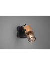 Faretto Spot Tosh Nero 1xE14 Legno E Gabbia Metallica L9 cm Trio Lighting