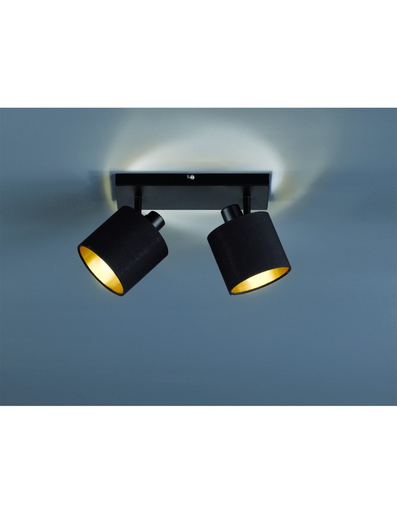 Faretto Tommy 2xE14 Spot Nero L28 cm Trio Lighting