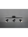 Faretto Nero 3 Spot Led L48 cm