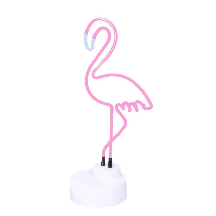 Lampada neon rosa fenicottero cmø14h42