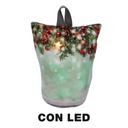 Fermaporta in tessuto con decorazioni led azzurro cm11h19