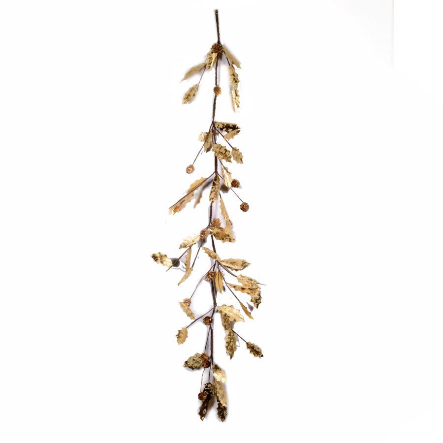 Festone Oro con Pigne 1x126x1 cm