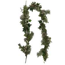 Ghirlanda bianca in plastica 150 cm