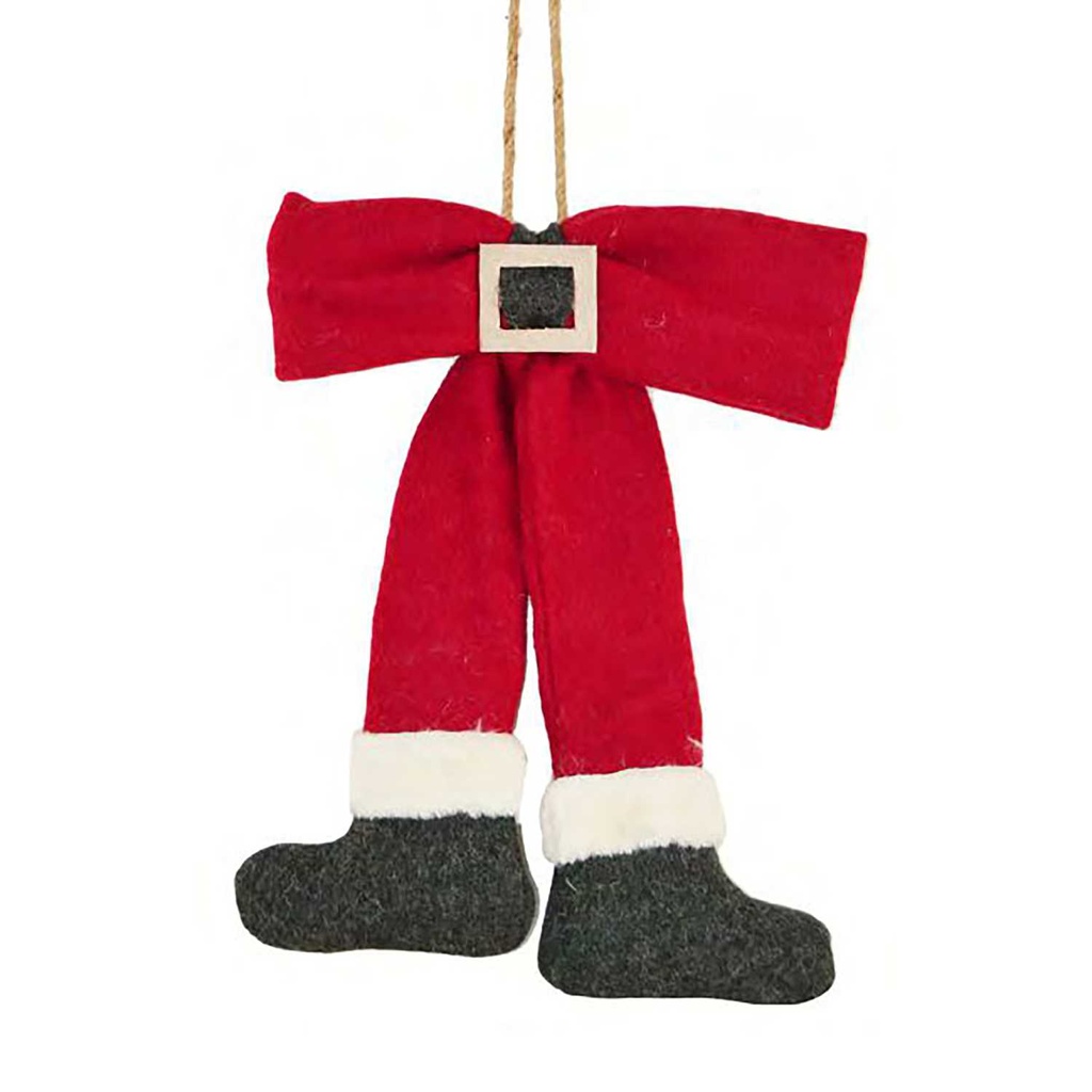 Fiocco natale panno rosso per porta - 48 x 6 x 53 cm