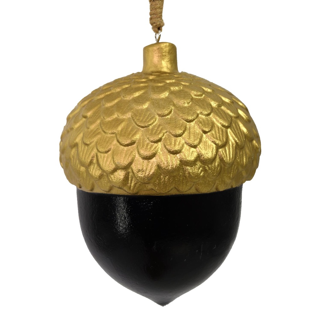 Ghianda legno oro nero cmø13h16-30