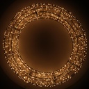 Ghirlanda luminosa metallo con 1200 led bianco caldo ø58h10 cm