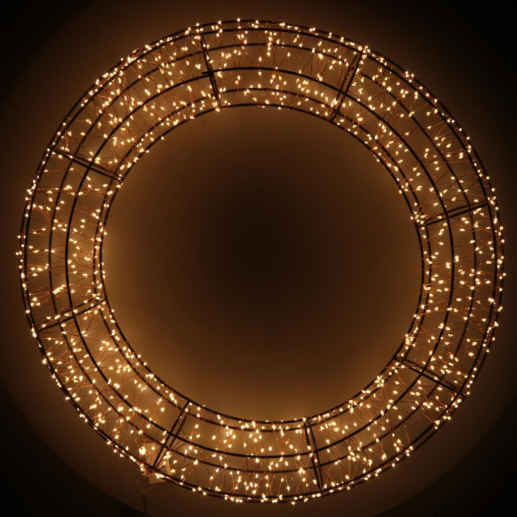 Ghirlanda 1800 LED Metallo Luce Bianco Caldo Ø78h14