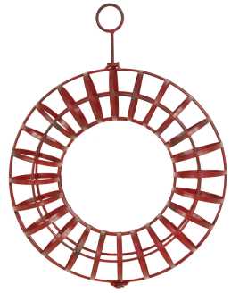 Ghirlanda Portamele Ferro Rosso - 35 x 8,5 x 46 cm